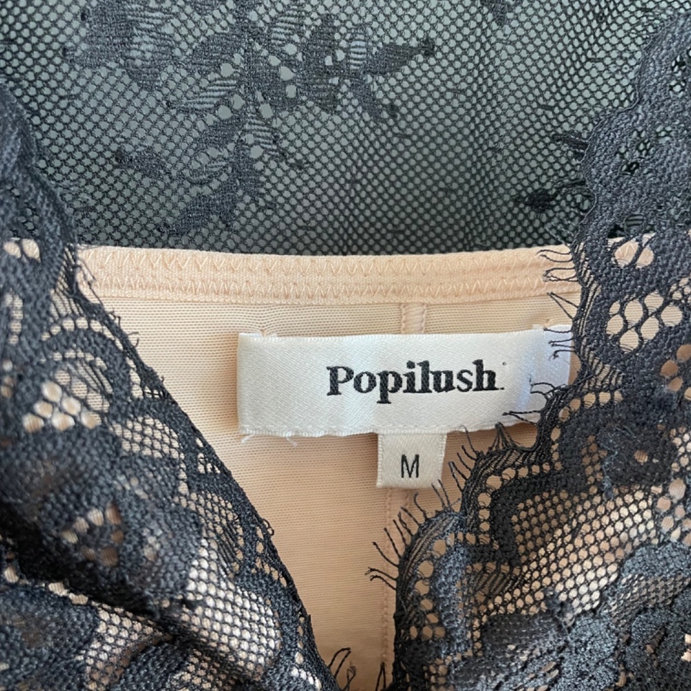 NWT Popilush Shapewear Boho Floral Lace Front Slit Maxi Dress - Picture 6 of 12